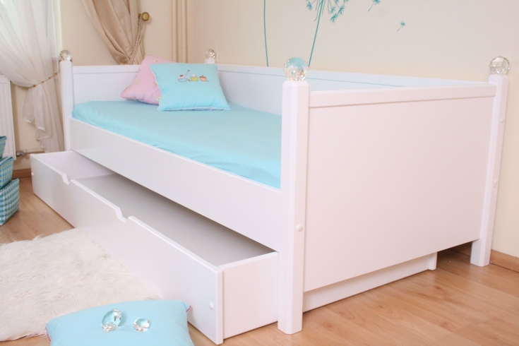 kinderbett weiss kristallserie 4