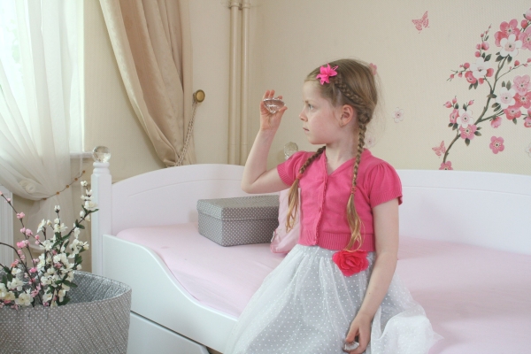 Kinderbett Weiß Kristallserie 3