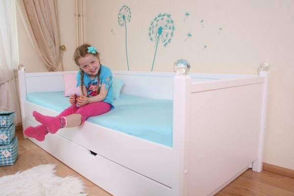 Kinderbett Weiß Kristallserie 4