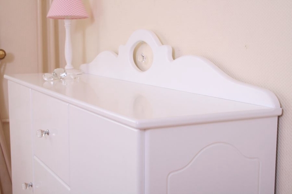 Kommode XXXL weiß Kristallserie 1