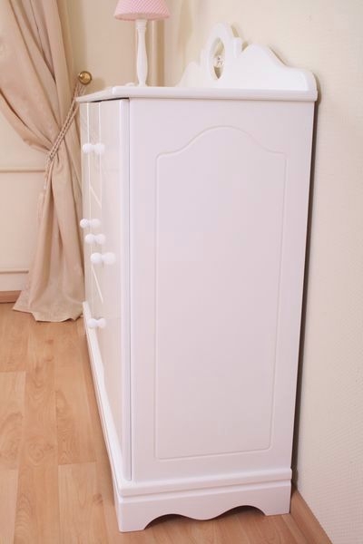 Kommode XXXL weiß Kristallserie 1