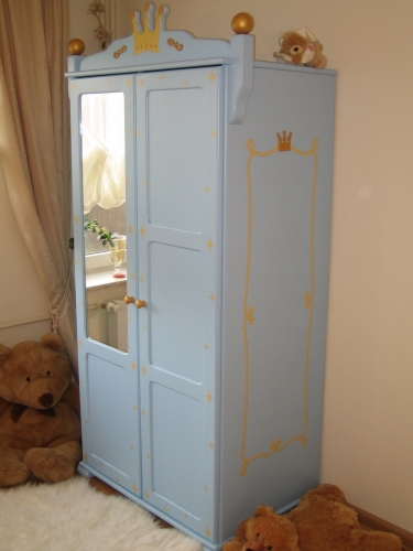 Kleiderschrank blau Prinz