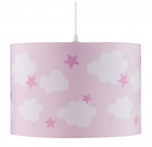 Deckenlampe Wolken Sterne rosa