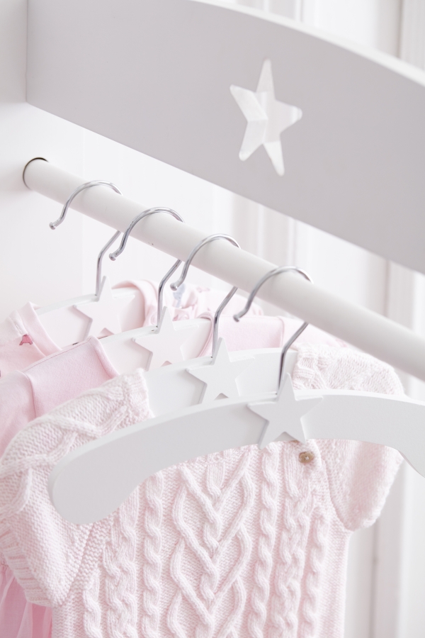 Kleiderbügel Stern weiß