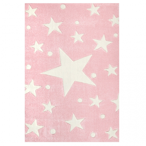 Kinderteppich Stars rosa