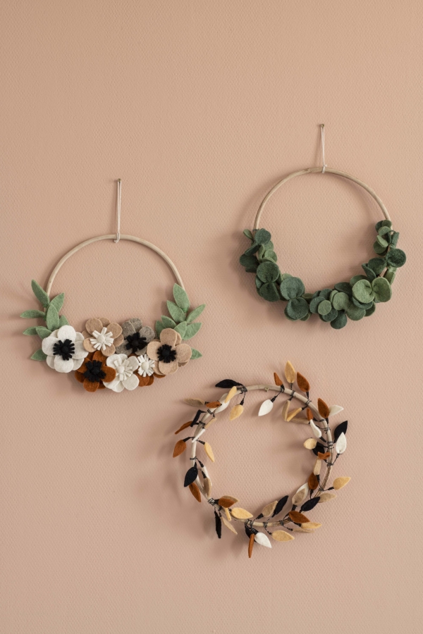 Wanddeko Flower Hoop Eukalyptuskranz