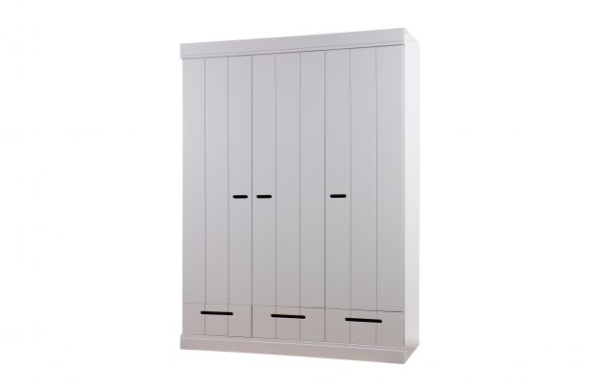 WOOOD Schrank Connect Betongrau 3 türig