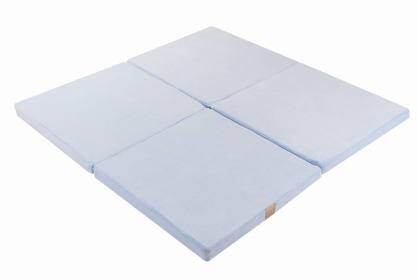 klappbare Spielmatratze Quadrat hellblau