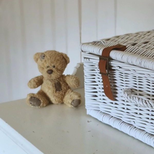 Rattan Koffer weiß