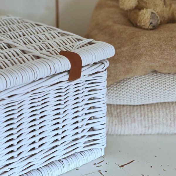 Rattan Koffer weiß