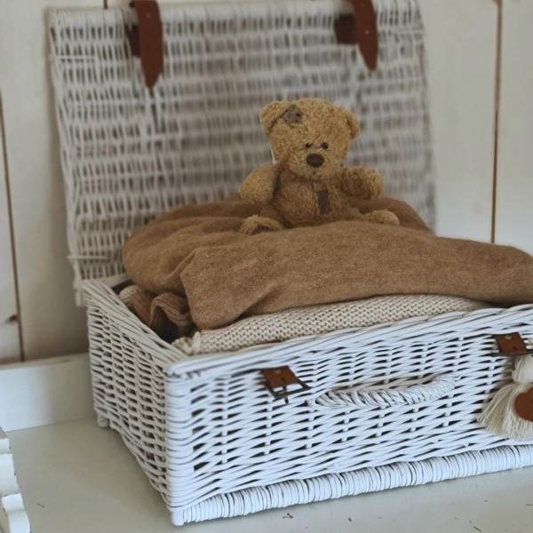 Rattan Koffer weiß