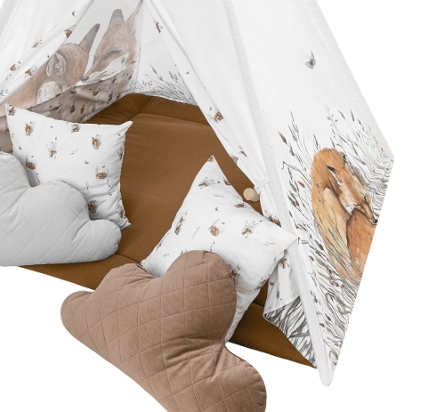 Tipi Fuchs inkl. Spielmatte und 4 Kissen