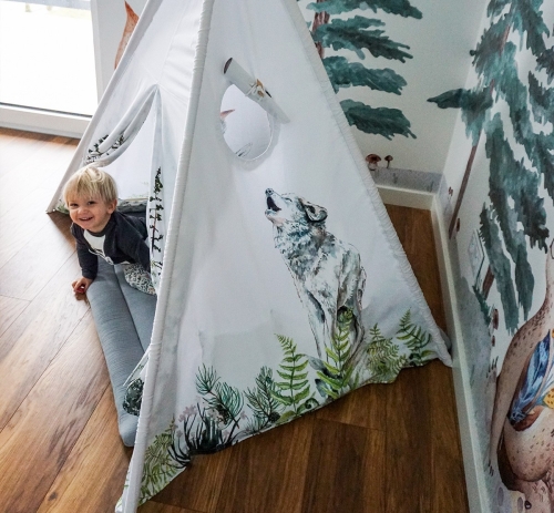 Tipi Fuchs inkl. Spielmatte und 4 Kissen