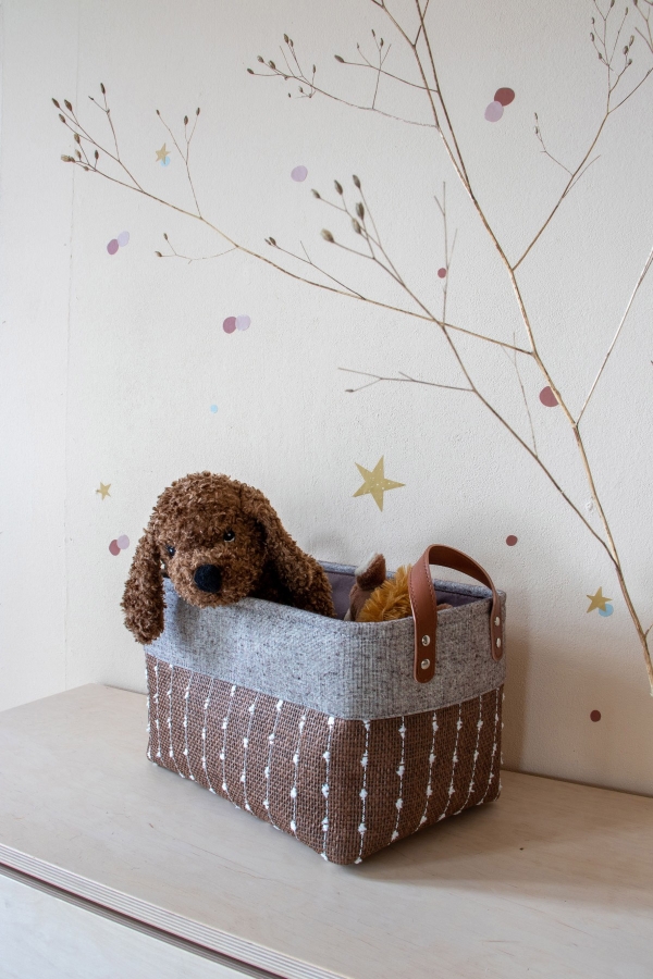 Kidsdepot Stoffkörbe Enno braun 3er Set