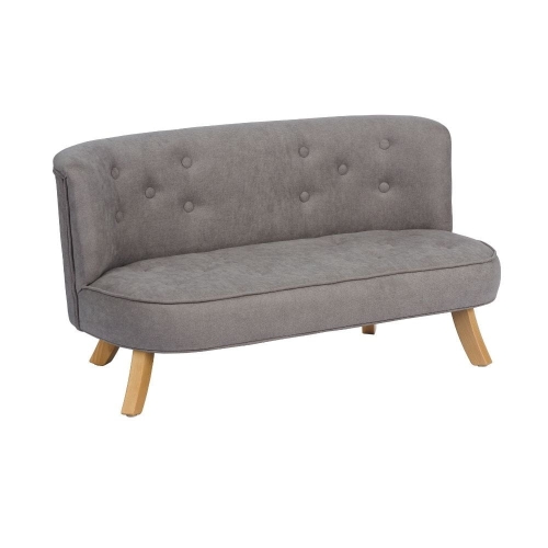 Samt Kindersofa grau