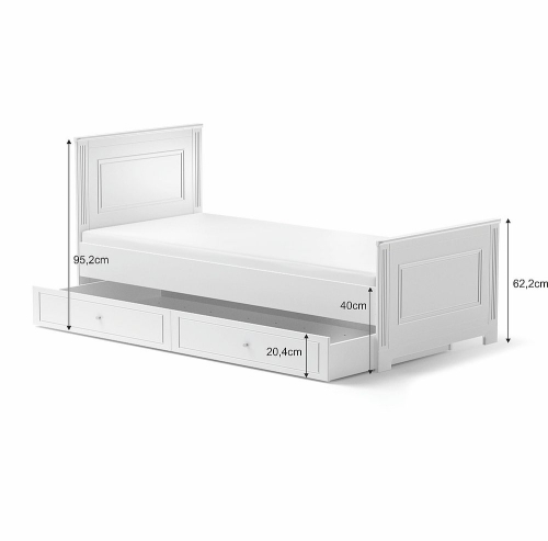 Kinderbett Ines 90x200 weiß