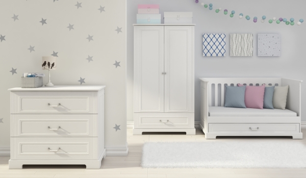 Babybett Ines weiß 70x140 umbaubar