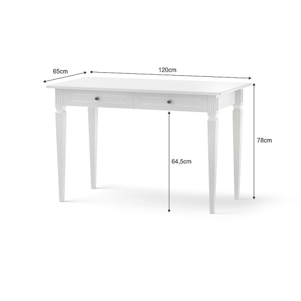 Kinderschreibtisch Ines weiß
