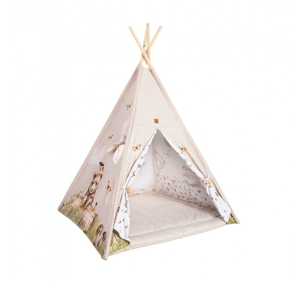 Tipi Bär inkl. Spielmatte und 4 Kissen