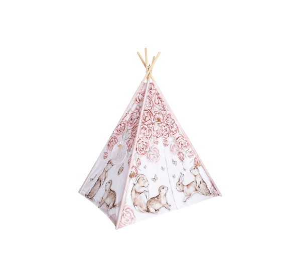 Tipi Pfingstrosen inkl. Spielmatte und 4 Kissen