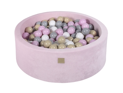 Bällebad Velvet rosa rund inkl. 200 Bälle