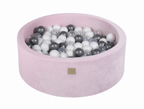 Bällebad Velvet rosa rund inkl. 200 Bälle