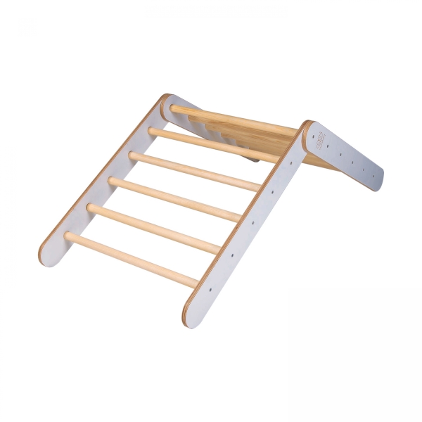 Kletterdreieck Holz grau