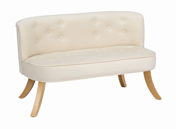 Samt Kindersofa creme