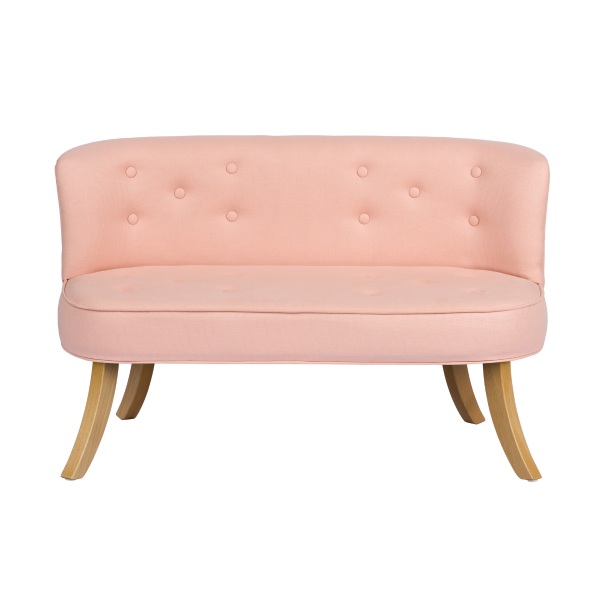 Kindersofa puderrosa