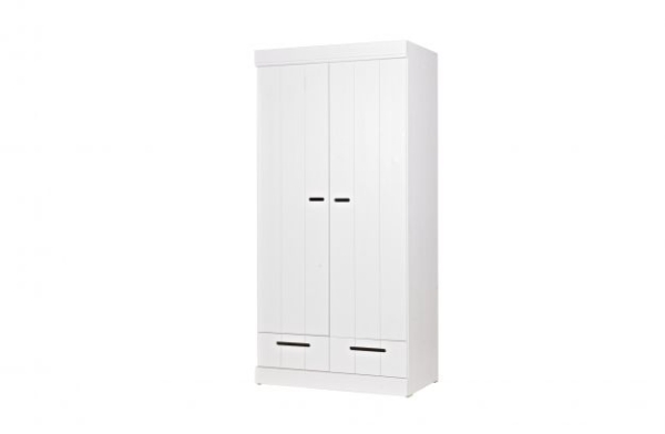 WOOOD Schrank Connect weiß 2 türig mit Schubladen