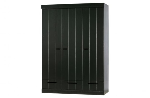 WOOOD Schrank Connect schwarz 3 türig