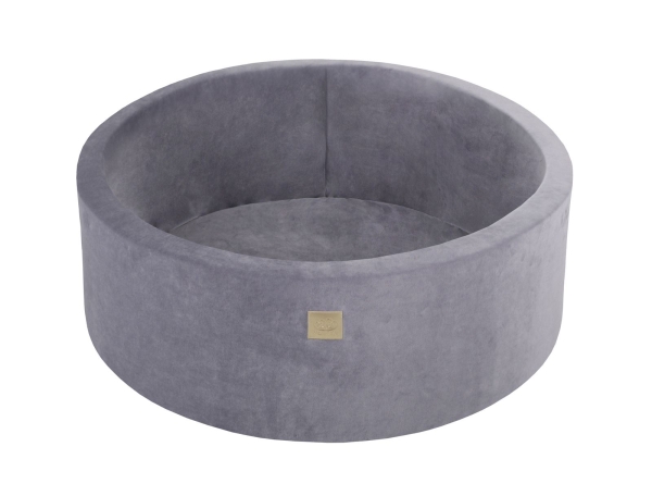 Bällebad Velvet dunkelgrau rund inkl. 200 Bälle