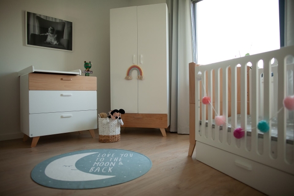 Schrank Hoppa 2-türig weiß-natur