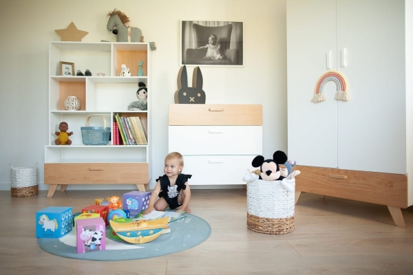 Kommode Hoppa weiß-natur