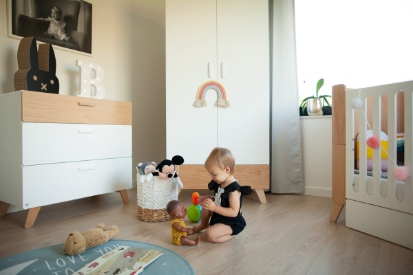 Kommode Hoppa weiß-natur