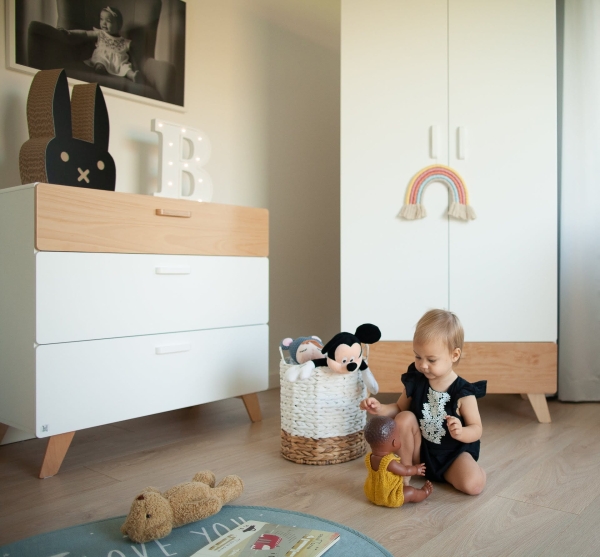 Kommode Hoppa weiß-natur