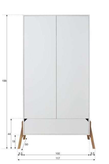 Schrank Lotta 2-türig snow