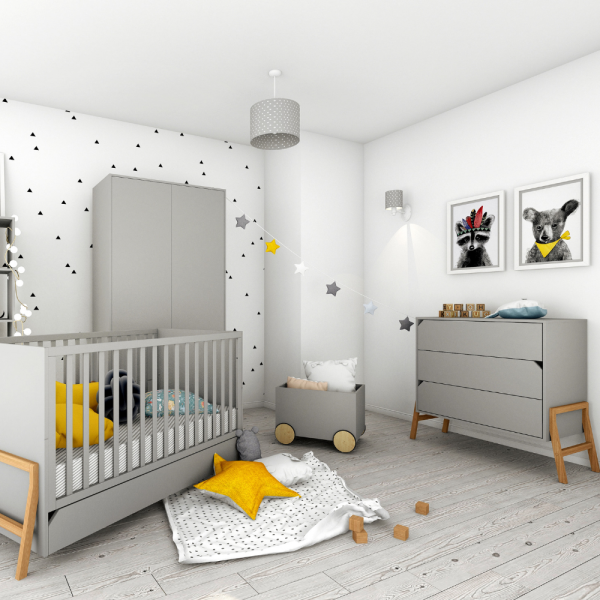 Schrank Lotta 2-türig grau