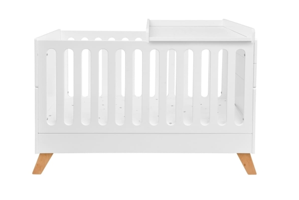 Babybett Hoppa weiß-natur 60x120