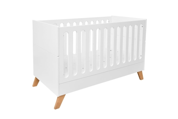 Babybett Hoppa weiß-natur 60x120
