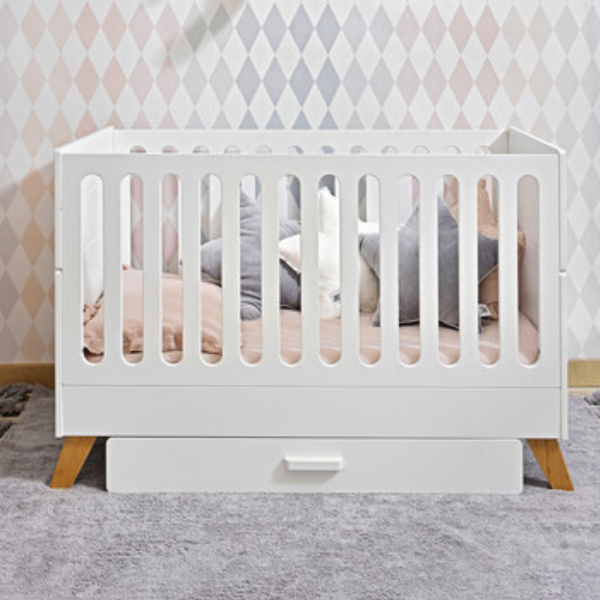 Babybett Hoppa weiß-natur 60x120