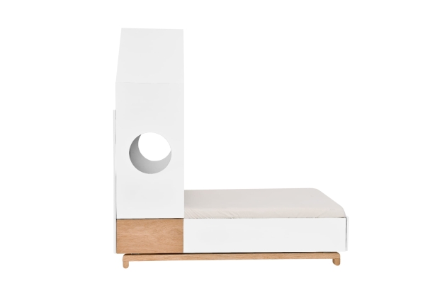 Babybett Nomi weiß-natur 70x140 inkl. Schublade