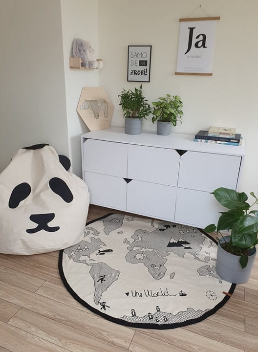 Große Kommode Lotta grau 6 Schubladen