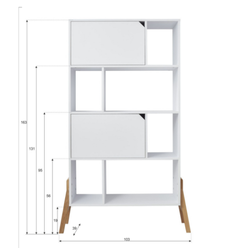 Bücherregal Lotta grau