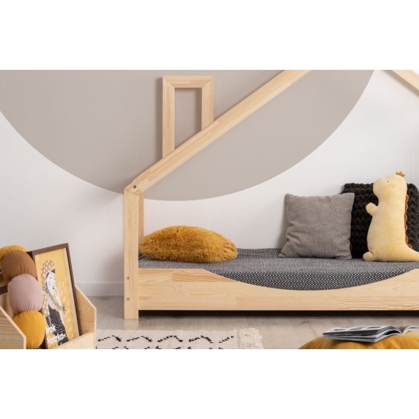 Kinderbett Haus Holz Luna Modell E