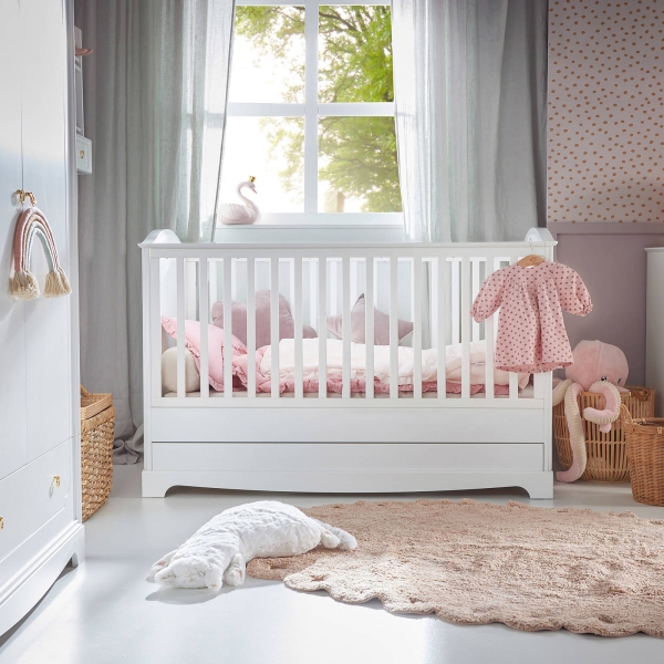 Babybett Royal timeless weiß 70x140 umbaubar