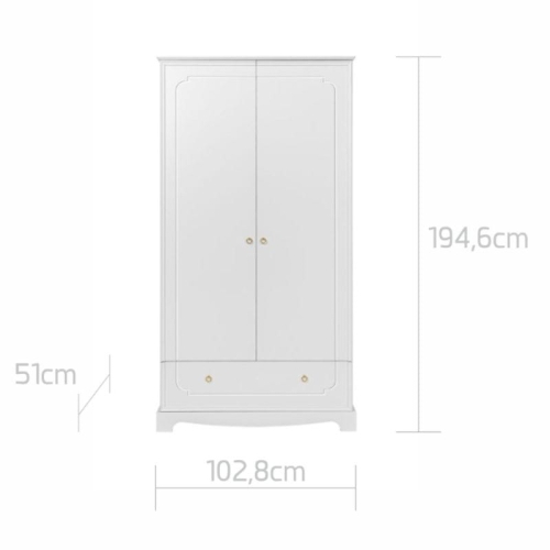 Schrank Royal timeless 2-türig weiß