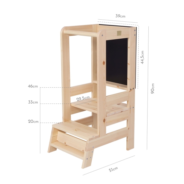Lernturm mit Schreibtafel Holz