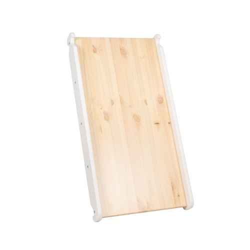 Kletterdreieck + Rutsche-Kletterwand Set Holz weiß