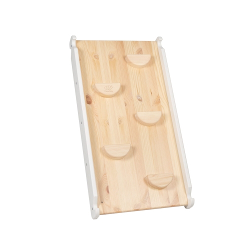 Kletterdreieck + Rutsche-Kletterwand Set Holz weiß
